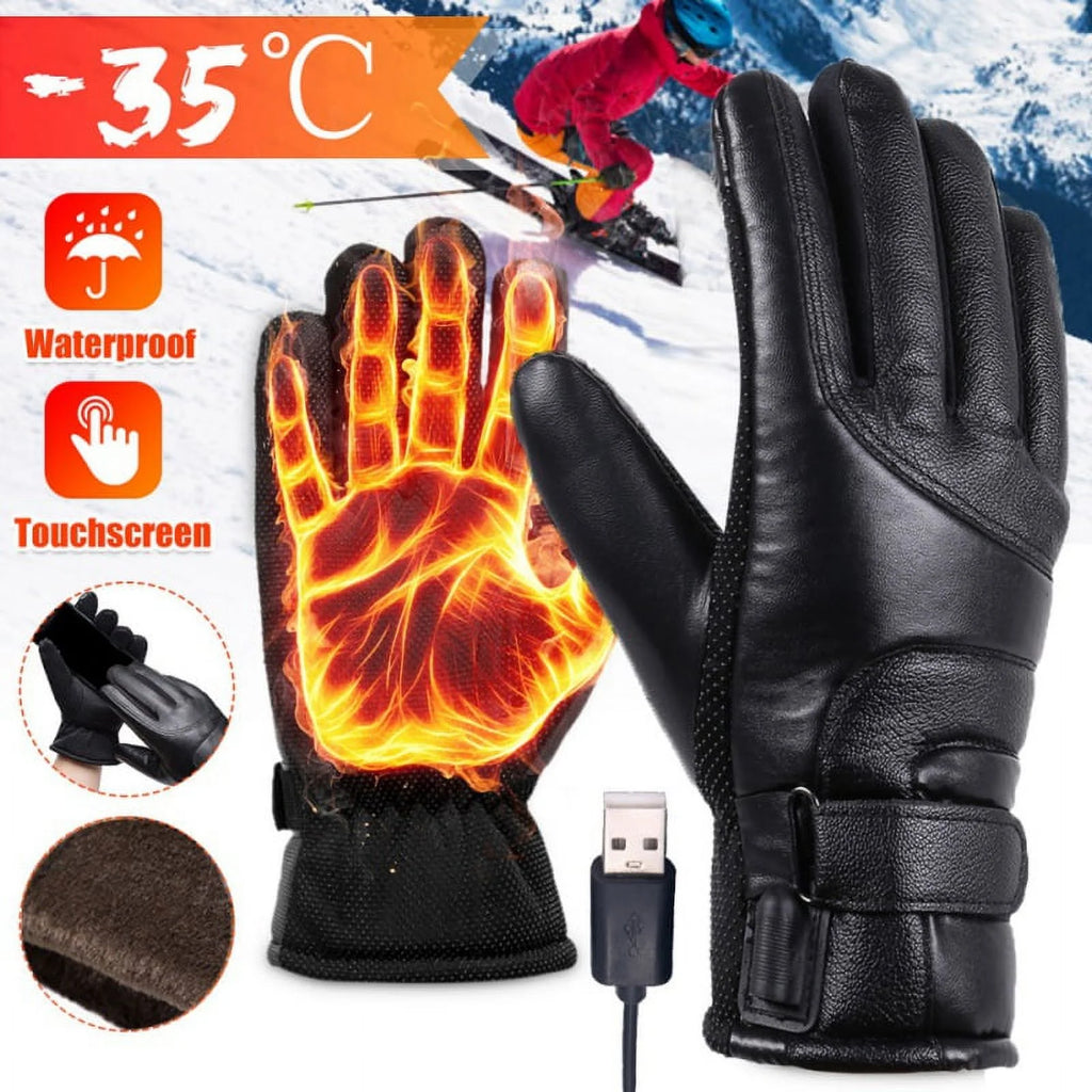 Premium USB Electric Heated Gloves with Touchscreen Capability - Ideal for Men and Women in Cold Weather Outdoor Activities