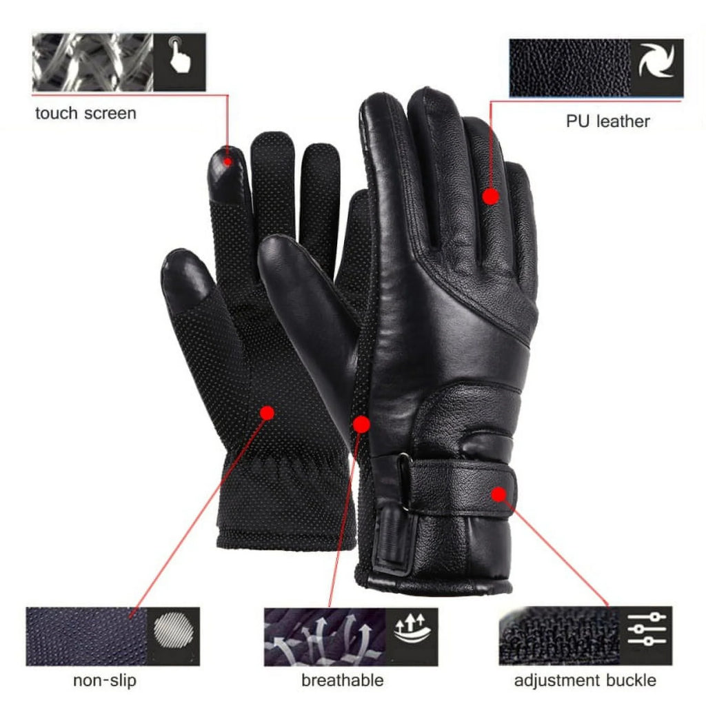 Premium USB Electric Heated Gloves with Touchscreen Capability - Ideal for Men and Women in Cold Weather Outdoor Activities