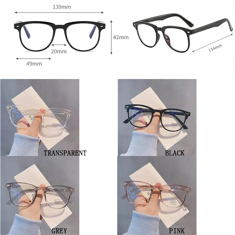 Stylish Anti-Blue Light Glasses for Women - Retro Square Frame for Ultimate Eye Protection